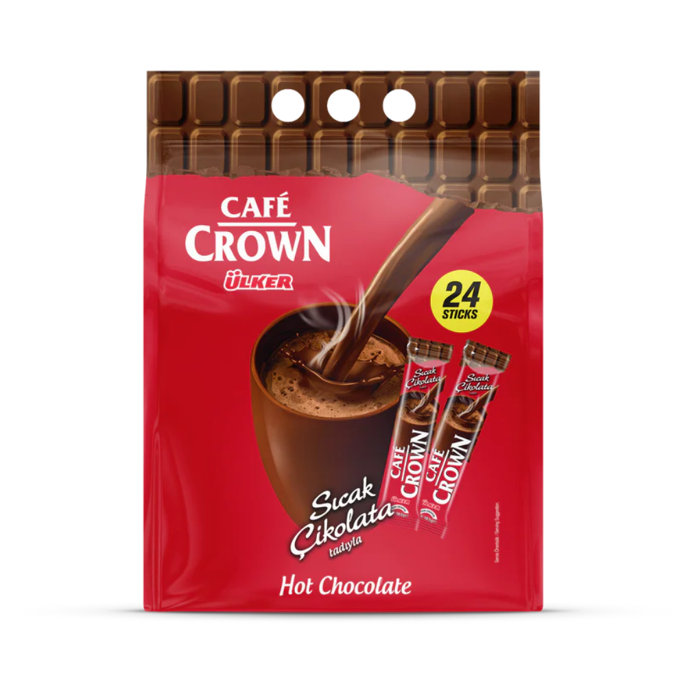 Café Crown Ülker Hot Chocolate Instant Coffee (24 Sticks)