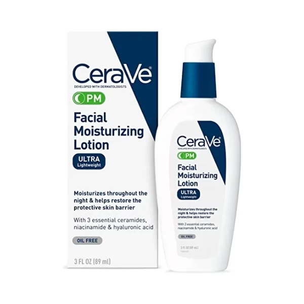 CeraVe PM Ultra Lightweight Facial Moisturizing Lotion 89ml