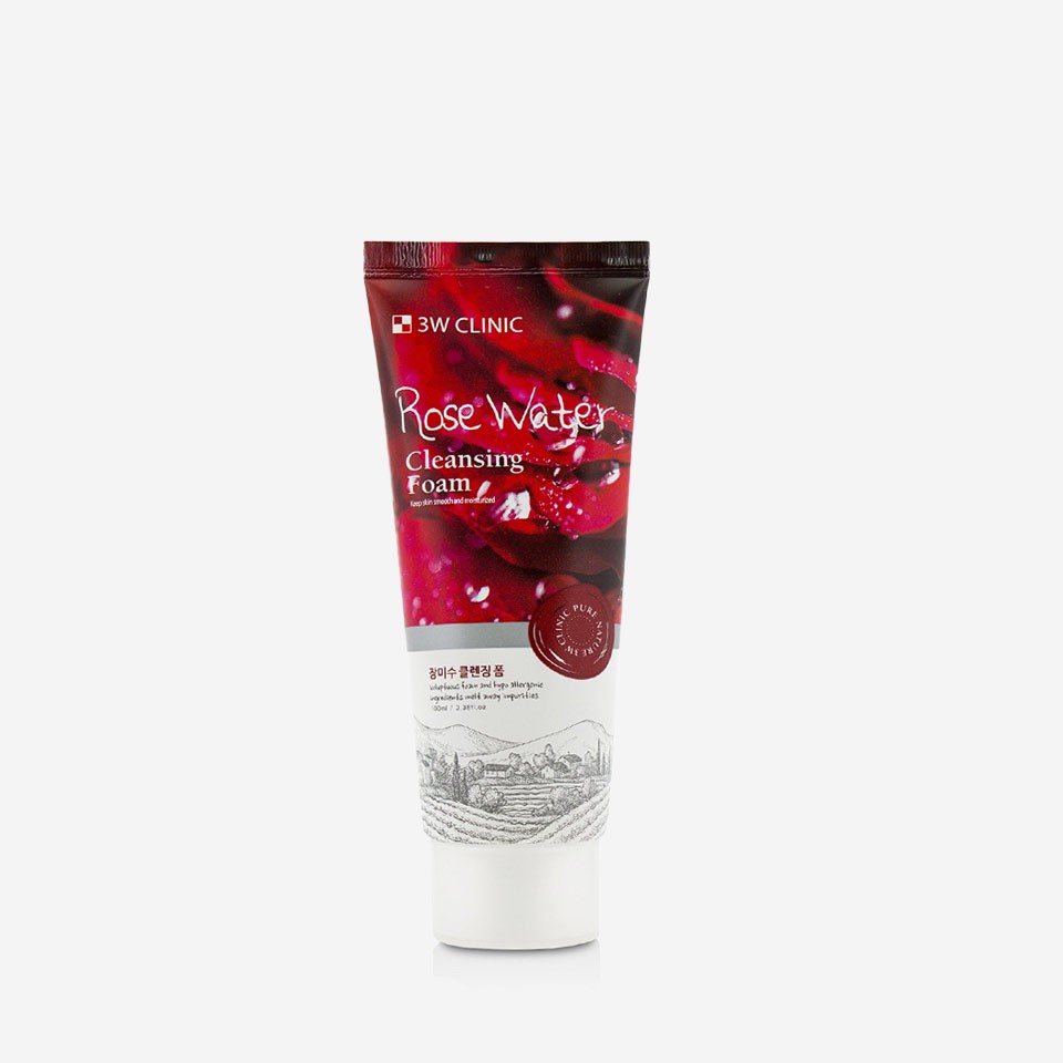 Click to enlarge 3W Clinic Rose Water Cleansing Foam - 100ml