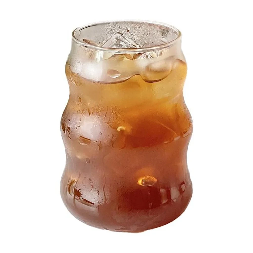 Ripple Glass Cups 500ml Gourd Shape - Plain