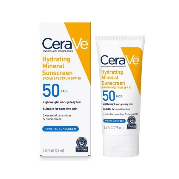 CeraVe Hydrating Mineral Face Sunscreen Broad Spectrum SPF 50