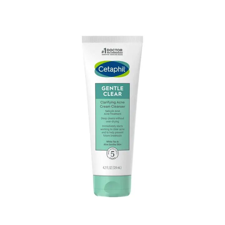 Cetaphil Gentle Clear Clarifying Acne Cream Cleanser 124ml