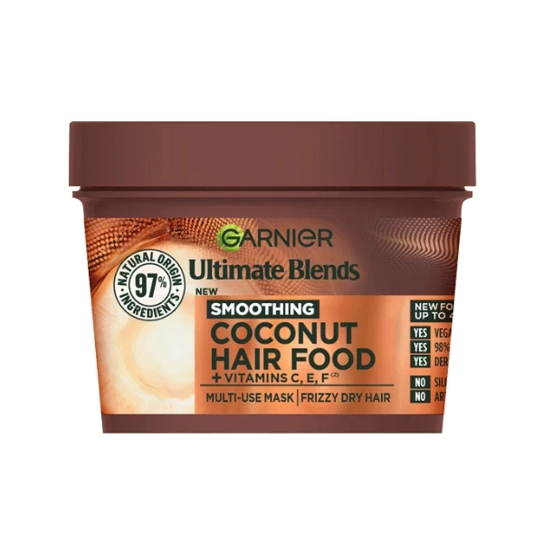 Garnier Ultimate Blends Smoothing Hair Food Coconut & Macadamia 3 In 1 Frizzy And Unruly Hair Mask 390ml