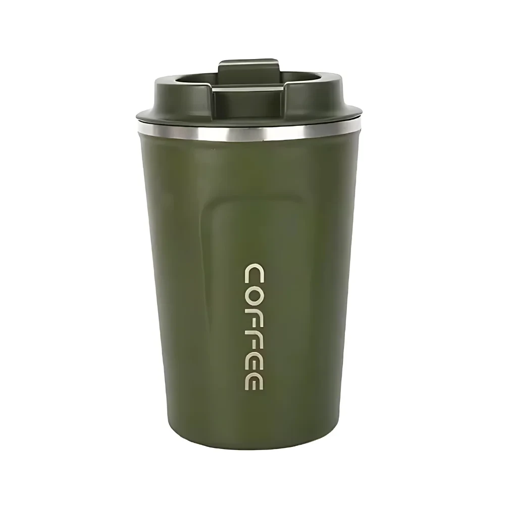 Double Wall Thermal Coffee Cup - 380ml - Green