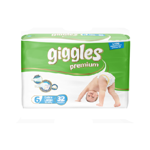 Giggles Premium Belt Pack 15-30 Kg Extra Large 32 Pcs