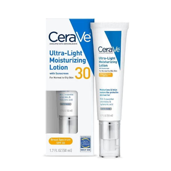 Cerave ultra light moisturizing lotion spf 30 - 50ml normal to oily skin