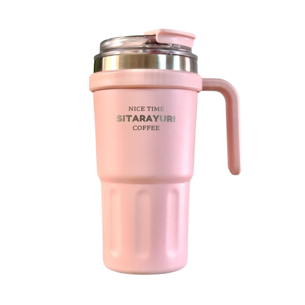 SITARAYURI 600ml Coffee Tumbler - Lite Pink