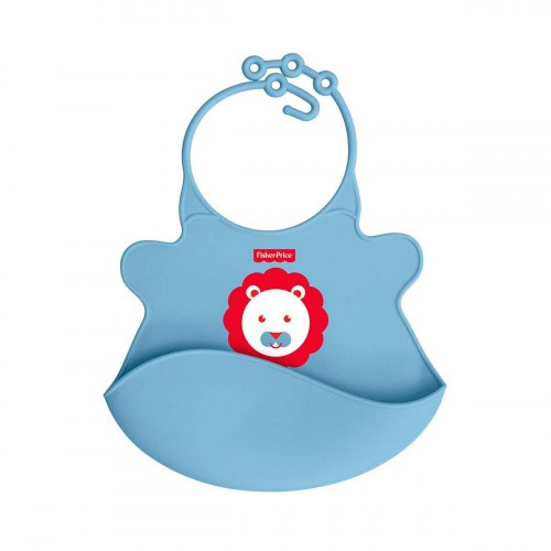 Fisher-Price UltraCare Easy Clean Silicon Baby Bib, Blue