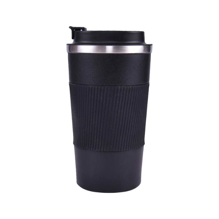 Stainless Steel Insulated Coffee Mug with Sleeve|Travel Coffee Mug 510 ML - Black