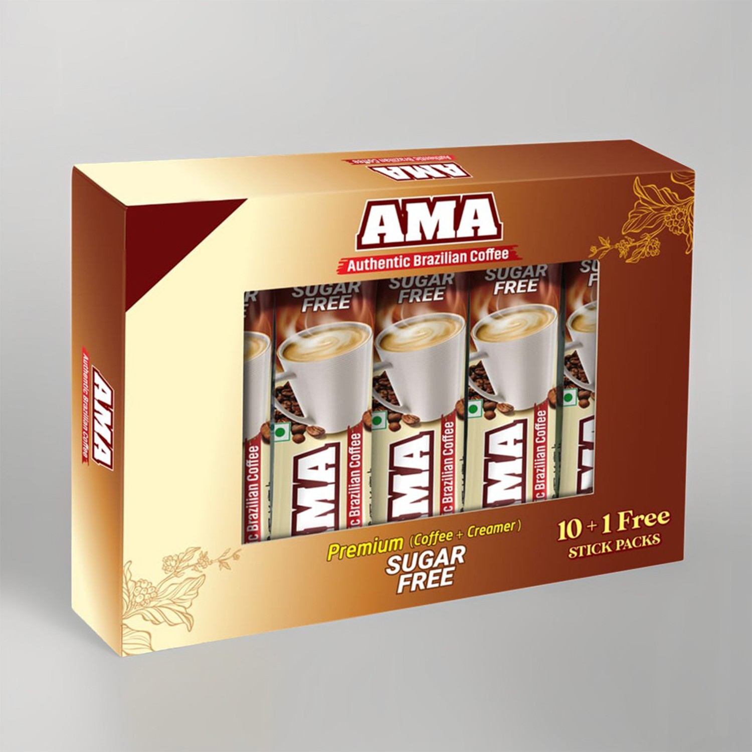 AMA Sugar Free Coffee 150gm Box (Buy 10 pcs Box)