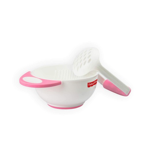 Fisher-Price Food Mash & Serve Bowl Set, Pink