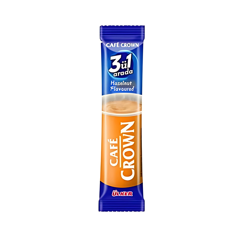 Café Crown Ülker Hazelnut Flavoured 3in1 Instant Coffee (5 Sticks)