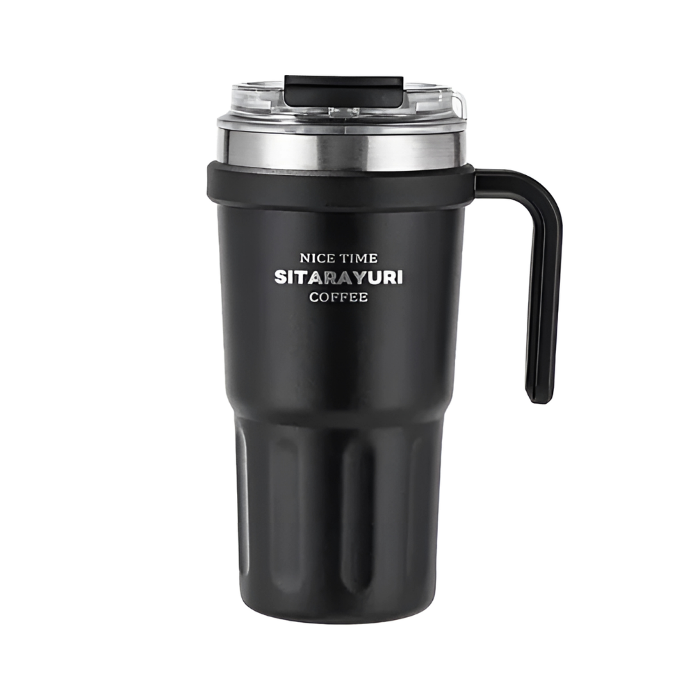 SITARAYURI 600ml Coffee Tumbler - Black