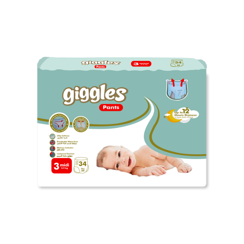 Giggles Baby Pants 4-9 Kg Midi 34 Pcs