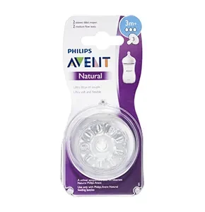 Philips Avent feeding nipple - 3M+ (Twin Pack)