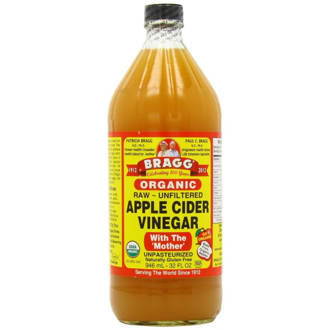 Bragg, Organic Apple Cider Vinegar with The 'Mother', Raw-Unfiltered (946 ml)