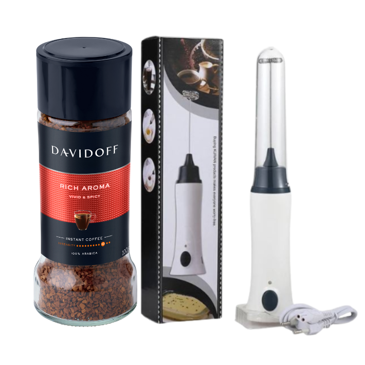 Davidoff Rich Aroma instant Coffee & Coffee Foamer Combo