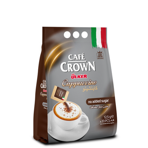 Cafe Crown ULKER cappuccino sugar free -  20 Sachet