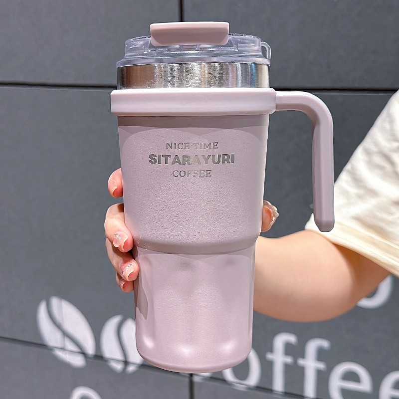 SITARAYURI 600ml Coffee Tumbler - Gray red