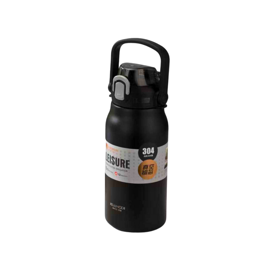 CILLE Insulated Vacuum tumbler Sports Water Bottle -500ml (Black)