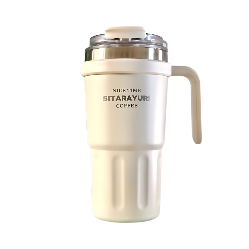 SITARAYURI 600ml Coffee Tumbler - Cream