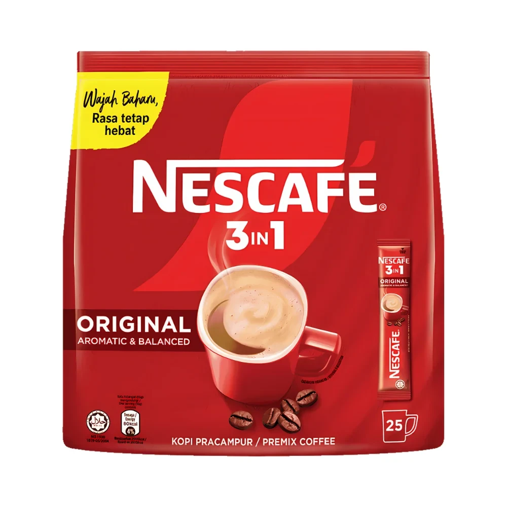 Nescafé 3 in 1 Original Instant Coffee - 25 Sachets